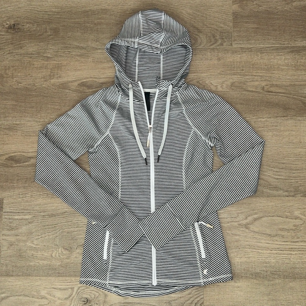 Kyodan Full Zip Striped Stretch Hoodie (XS)